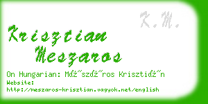 krisztian meszaros business card